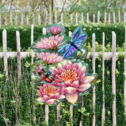 Dragonflies and Water Lilies Wildlife Wall Decor - D. Gelsinger - Wildlife Holiday Decor - 8461065H-DG-1