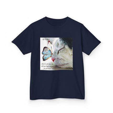 Butterfly Cat Kids Tee – Cute Graphic Shirt for Nature & Joy