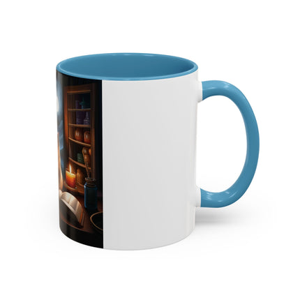 Cozy Cat Accent Mug – 11oz – Candlelight & Moonlight for Book Lovers