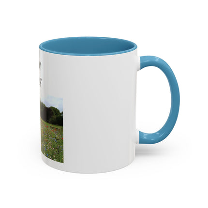 Bloom Wildly Floral Accent Coffee Mug — Inspirational Garden Photo 11/15oz