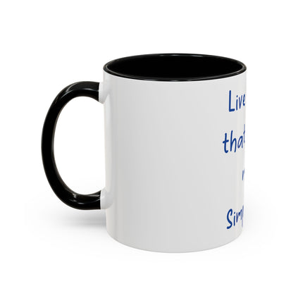 Live Simply Accent Mug – 11oz Ceramic Cup for Mindful Mornings