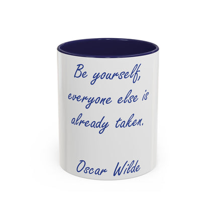 Inspirational Accent Mug – Oscar Wilde Quote, 11oz Ceramic Gift