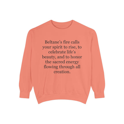 Beltane Quote Sweatshirt – "Beltane’s fire calls your spirit to rise"