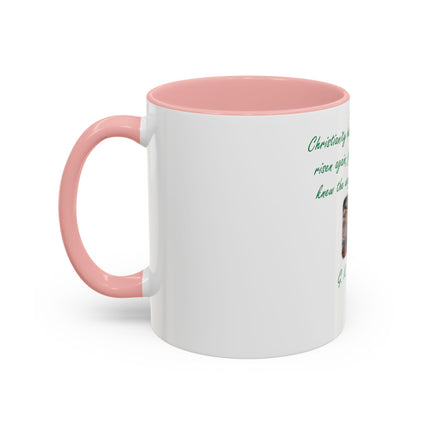 Christian Quote Coffee Mug — G. K. Chesterton 'Christianity Has Died Many Times' Accent Mug (11/15oz)