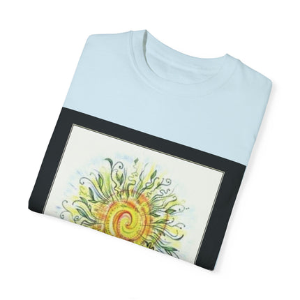 Summer Solstice Tee – Unisex Garment-Dyed Shirt with Sun Design