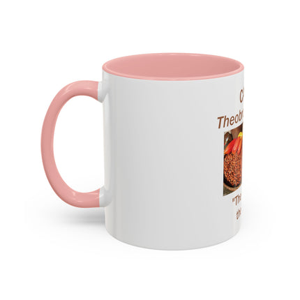 Cacao Coffee Mug – "The Food of the Gods" Botanical Cocoa Illustration (11/15 oz)