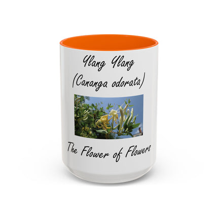 Ylang Ylang Floral Mug – 15oz Ceramic Cup with Aromatic Nickname