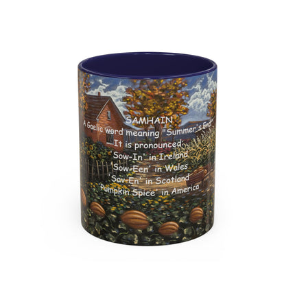 Samhain Accent Mug – 11oz Ceramic Cup with Pumpkin Spice Wit