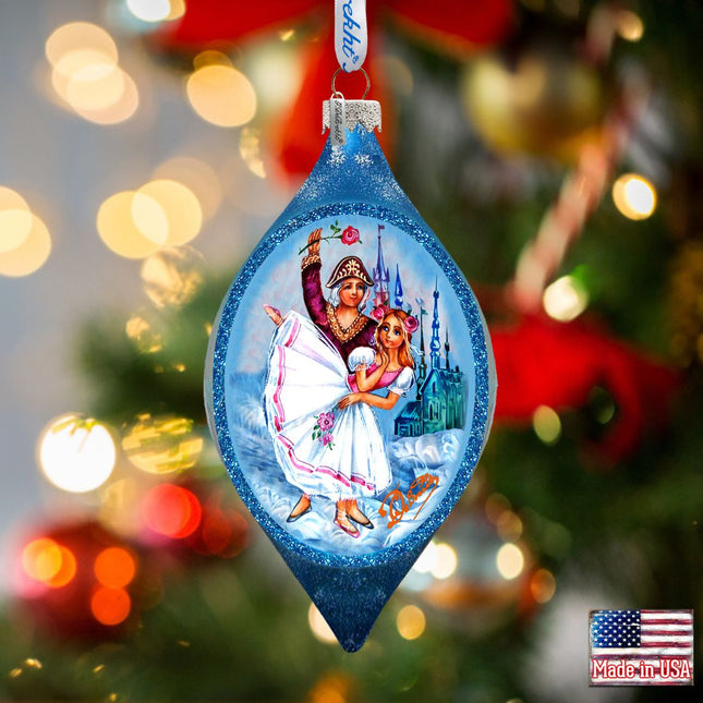 Nutcracker Dance Drop Glass Ornament by G. DeBrekht - Christmas Decor - 757-023-0