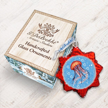 Jellyfish Mercury Glass Ornament by G. DeBrekht - Coastal Holiday Decor - 777378-2