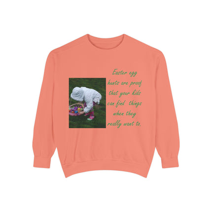 Easter Egg Hunt Sweatshirt - Unisex Garment-Dyed