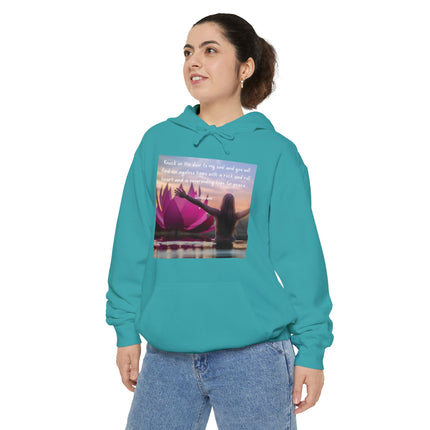 Hoodie — "Knock on the Door to My Soul" Lotus Woman Peace & Rock 'n' Roll Quote