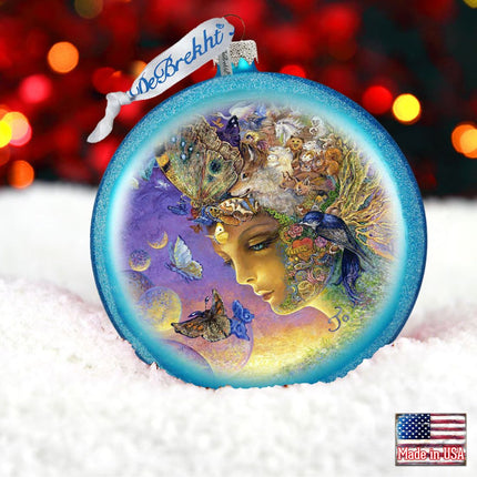 Eternal Love Glass Ornament by Josephine Wall - Christmas Decor - 744-412-JW-1
