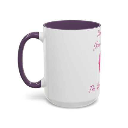 Floral 15oz Accent Mug - Damask Rose Design - The Queen of Flower
