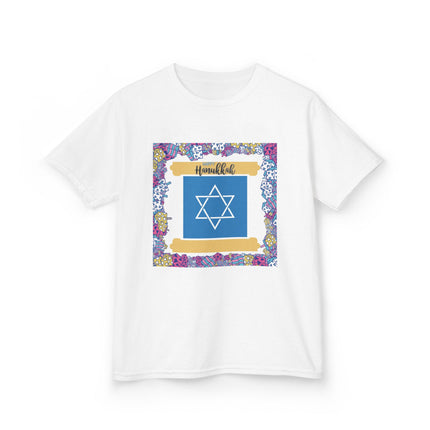 Kids Heavy Cotton™ Tee with Star of David Design – Perfect for Celebrations and Everyday Wear