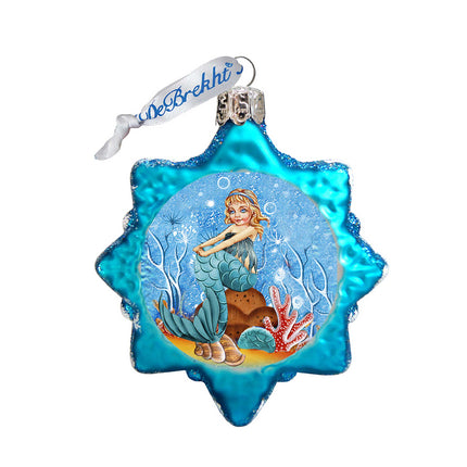 Mermaid Mercury Glass Ornament by G. DeBrekht - Coastal Holiday Decor - 775480-4