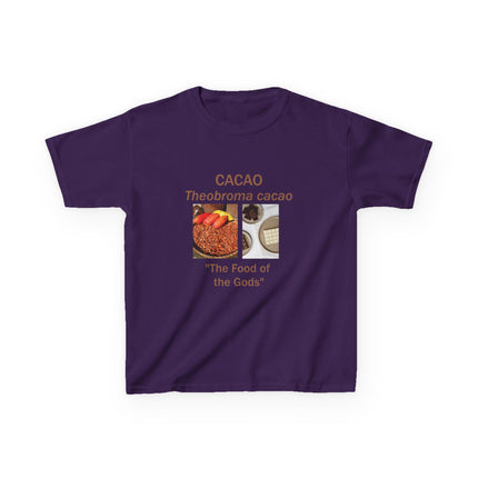 Cacao Kids Cotton Tee – “Food of the Gods” Graphic Shirt