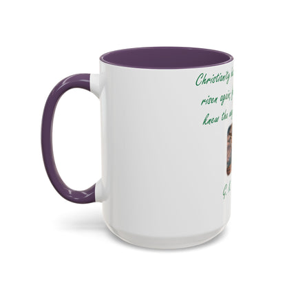 Chesterton Quote Mug – Resurrection Design – Accent Ceramic – 15oz