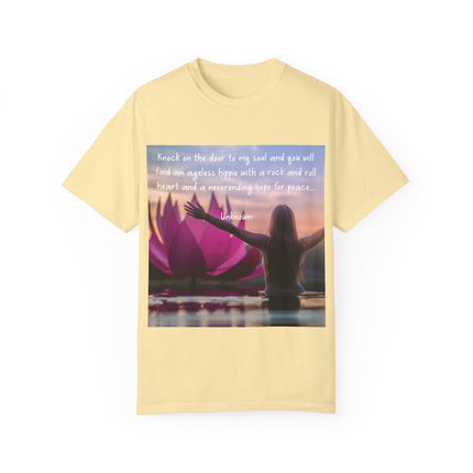 Inspirational Unisex Garment-Dyed T-shirt for Peace Lovers