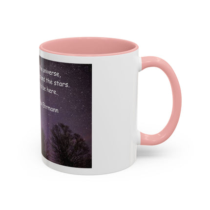 Inspirational Starry Night Coffee Mug — "You are a child of the universe" Quote