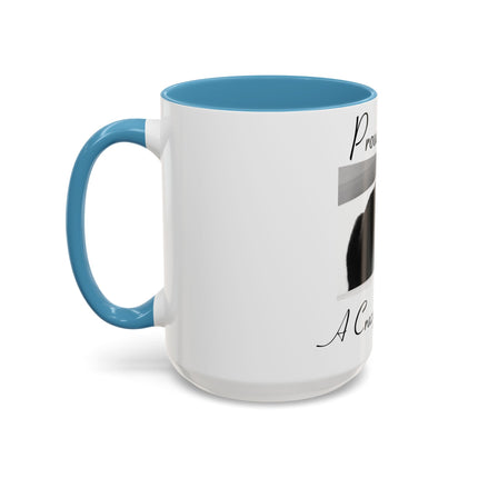 Proud Cat Person Accent Mug – 15oz Ceramic Gift for Cat Lovers