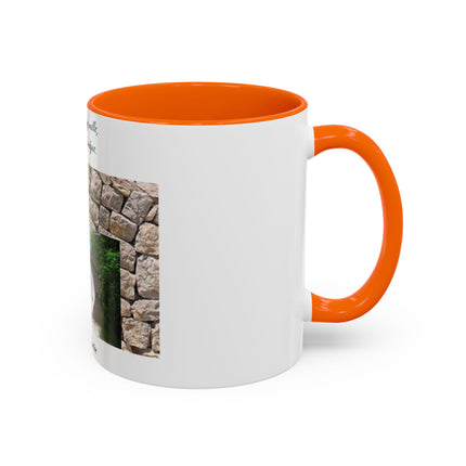 Newton Quote Accent Mug – 11oz Ceramic Cup with Bridge Message