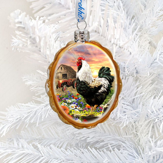 Sunrise on the Farm Mercury Glass Ornament by D. Gelsinger - Christmas Decor - 778114-DG-0