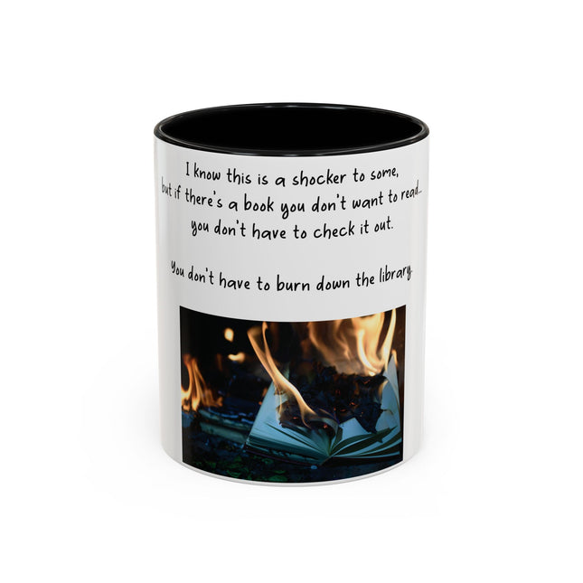 Bookish Statement Mug – 11oz Accent | Anti-Censorship Design
