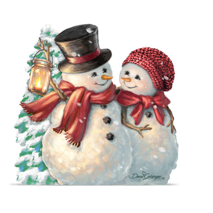 Snow Much in Love Christmas Door Decor by D. Gelsinger - Christmas Santa Snowman Decor - 8461011H-1708-4