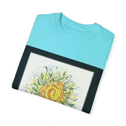 Summer Solstice Tee – Unisex Garment-Dyed Shirt with Sun Design