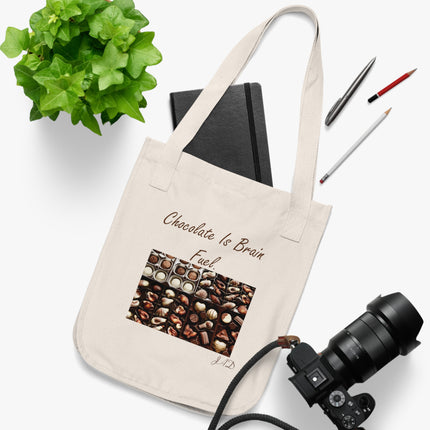 Chocolate Is Brain Fuel Organic Canvas Tote Bag