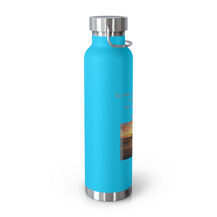 Inspirational Quote Bottle – 22oz Copper Flask for Mindful Living
