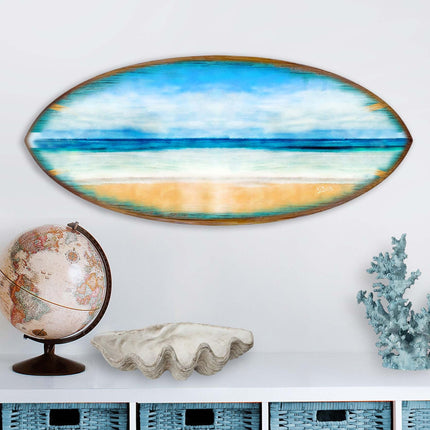 Ocean View Surfboard Coastal Wall Art by G. DeBrekht - Coastal Holiday Decor - 8490130HS-3