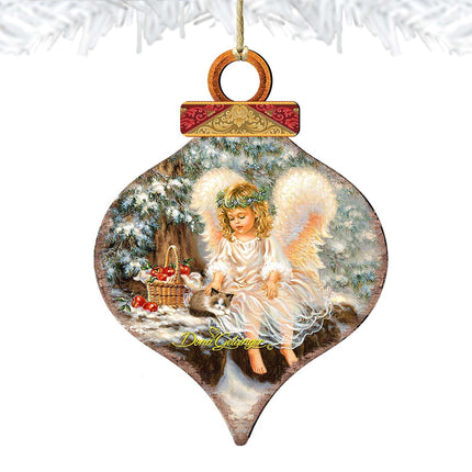 Angel Cardinal Wooden Ornaments - Tree Ornament by Gelsinger - Nativity Holiday Decor - 8031120-0718-4
