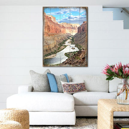 Canyon River Art Wooden Wall Art by Nature Wonders - Nature Wildlife Decor  - 95279B-0