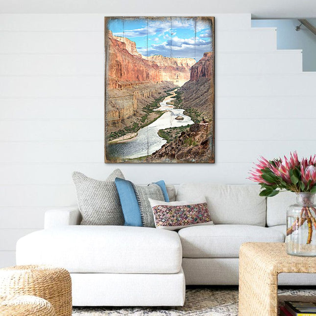 Canyon River Art Wooden Wall Art by Nature Wonders - Nature Wildlife Decor  - 95279B-0