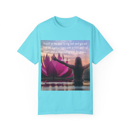 Inspirational Unisex Garment-Dyed T-shirt for Peace Lovers