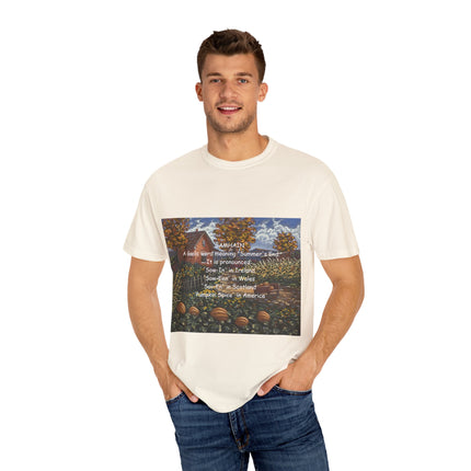 Samhain Tee – Unisex Garment-Dyed Shirt with Pumpkin Spice Wit