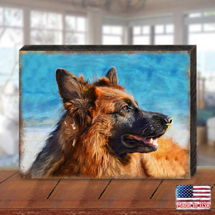 Amadeus German Shepherd Wooden Wall Art by Nature Wonders - Pets Dog and Cats Decor - 95343B-1
