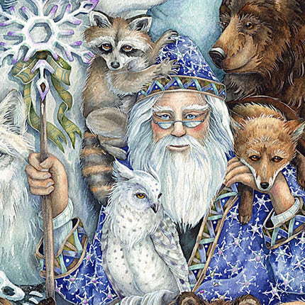 Gather in Peace Father Winter Animals Wall Hanger by J. Bergsma - Christmas Decor - 8591968H-JB-2
