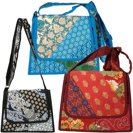 Trapezoid Patchwork Shoulder Bag-3