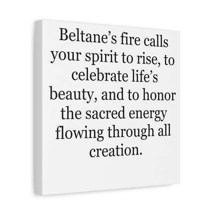 Beltane Quote Canvas Wall Art