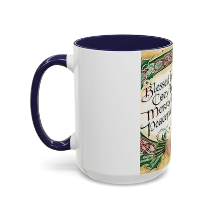 Celtic Holiday Blessings Mug – 15oz Accent for Cozy Gatherings