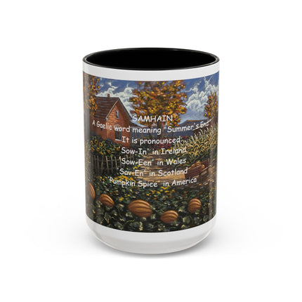 Samhain Pumpkin Spice Accent Coffee Mug — Autumn Harvest 11/15oz