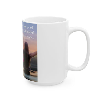 Ageless Hippie Soul Mug | 15oz Ceramic Cup for Peace & Inspiration