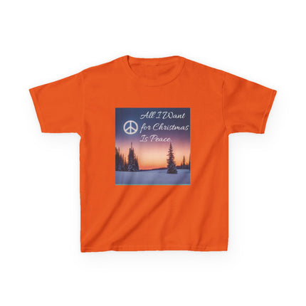 Peaceful Christmas Kids Tee - All I Want for Christmas Is Peace