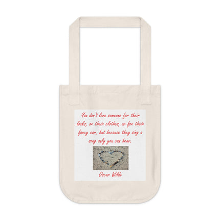 Organic Canvas Tote Bag - Inspirational Quote by Oscar Wilde