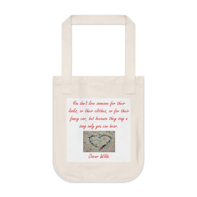 Organic Canvas Tote Bag - Inspirational Quote by Oscar Wilde