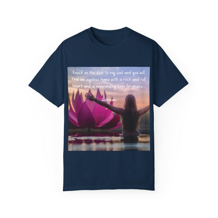 Inspirational Unisex Garment-Dyed T-shirt for Peace Lovers