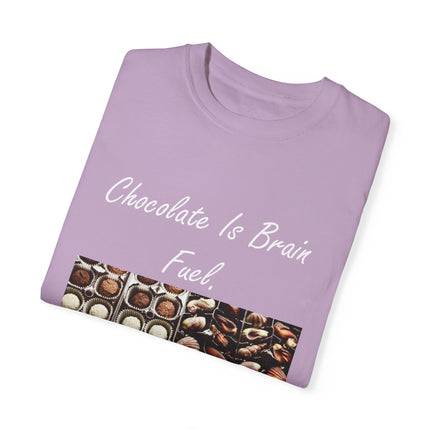 Chocolate Is Brain Fuel Tee – Unisex Garment-Dyed T-Shirt